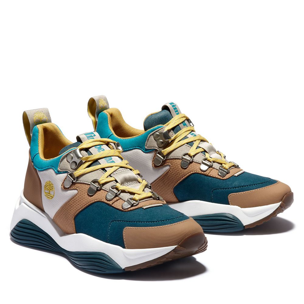 Zapatillas Timberland Mujer Emerald Bay Mixed-Media Azules/Marrones - Chile SIV-871624